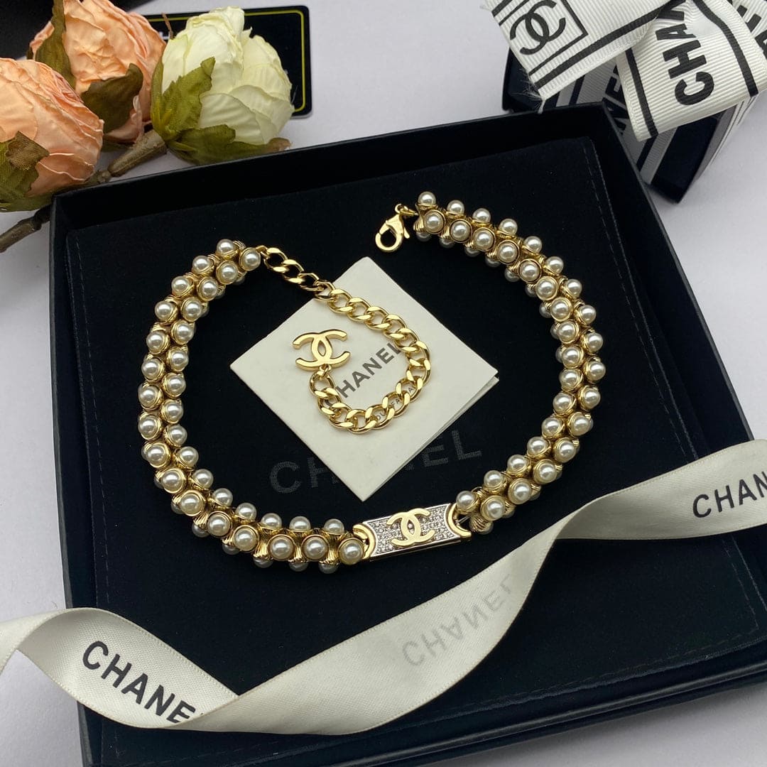 18K CC Pearls Chain Bracelet