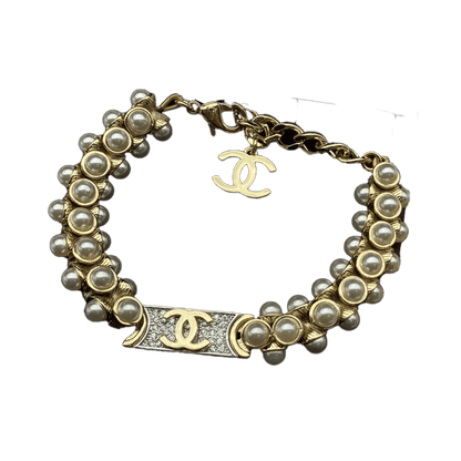 18K CHANEL Pearls Chain Bracelet