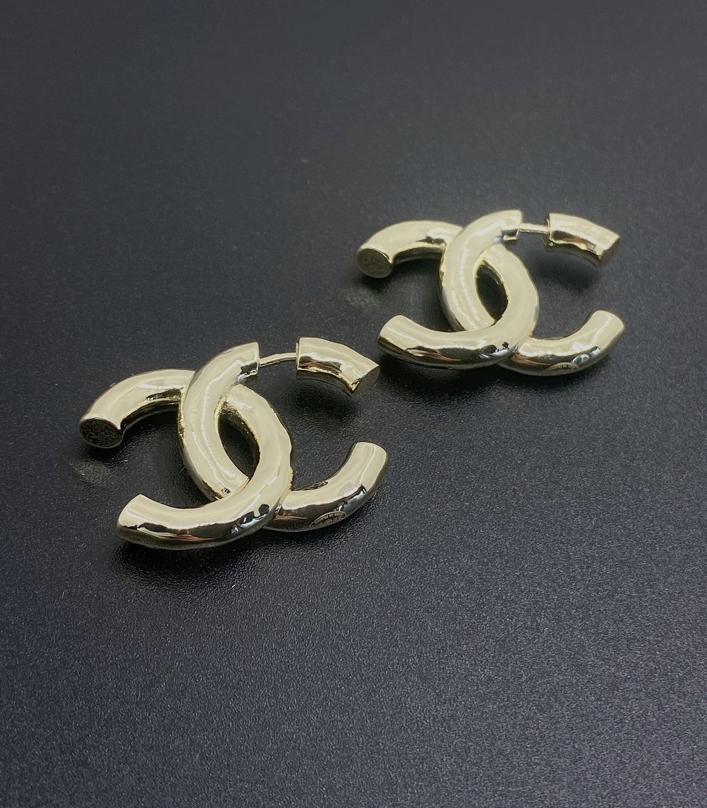 18K CC Gold Earrings