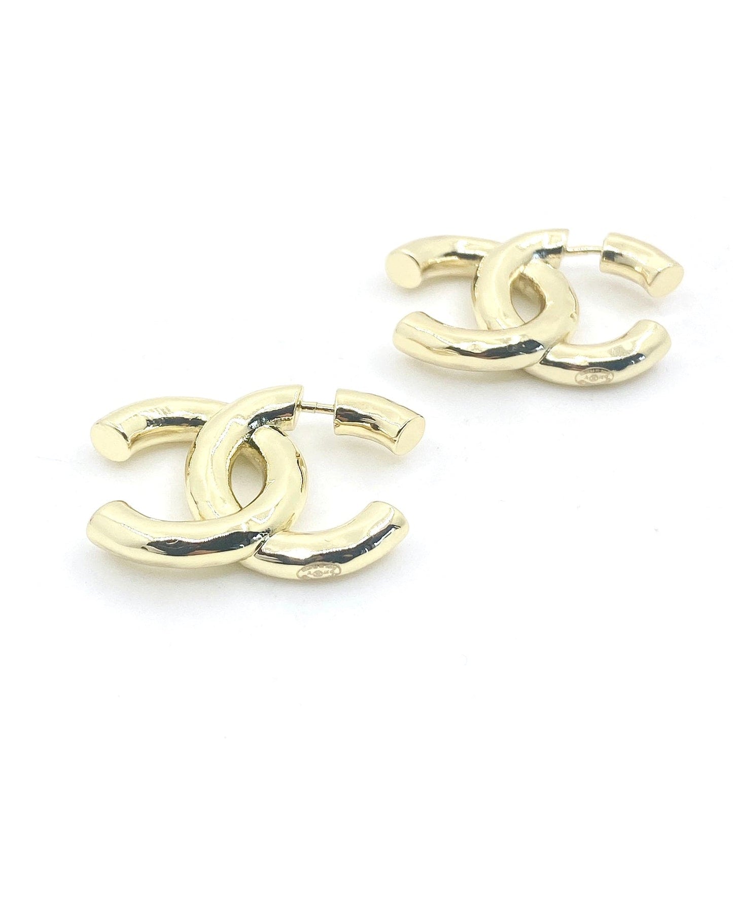 18K CC Gold Earrings