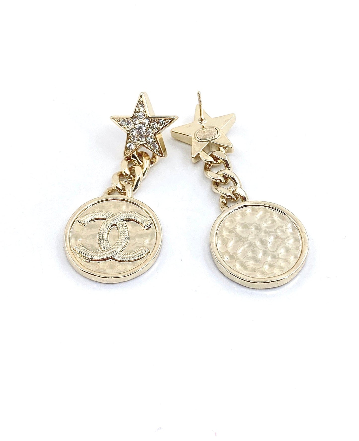 18K CC Star Vintage Earrings