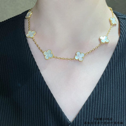 Collier 10 Motifs Perle Alhambra Vintage 18K