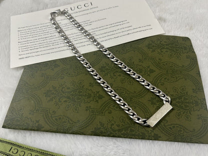 Double G Enamel Chain Necklace