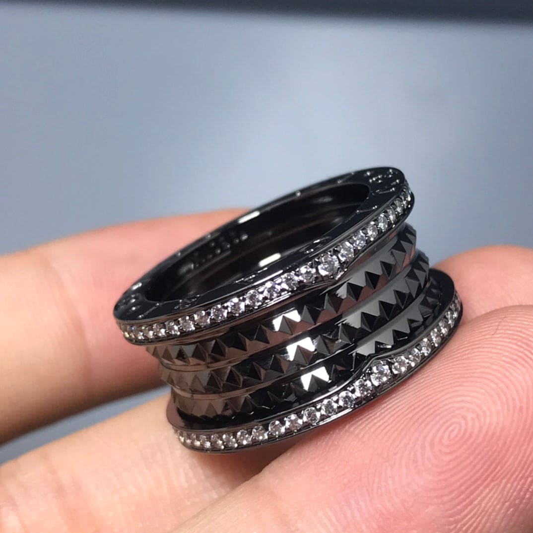 18K B.ZERO1  Black Ceramic Ring