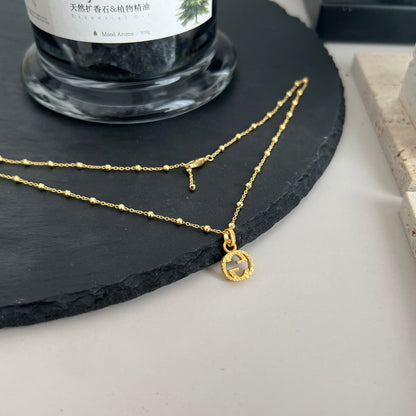 18K Double G Interlocking G Necklace