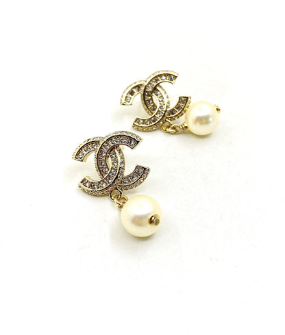 18K CC Pearls Earrings