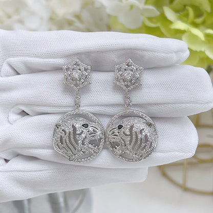 18k Panthère Head Earrings