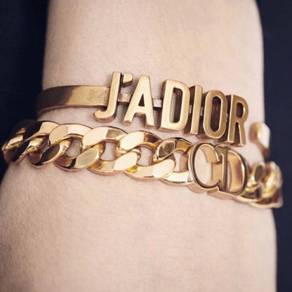 18K CD J’adior Open Cuff Bracelet