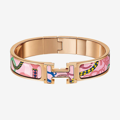 Bracelet Clic H Panoplie Equestre Rose 18K