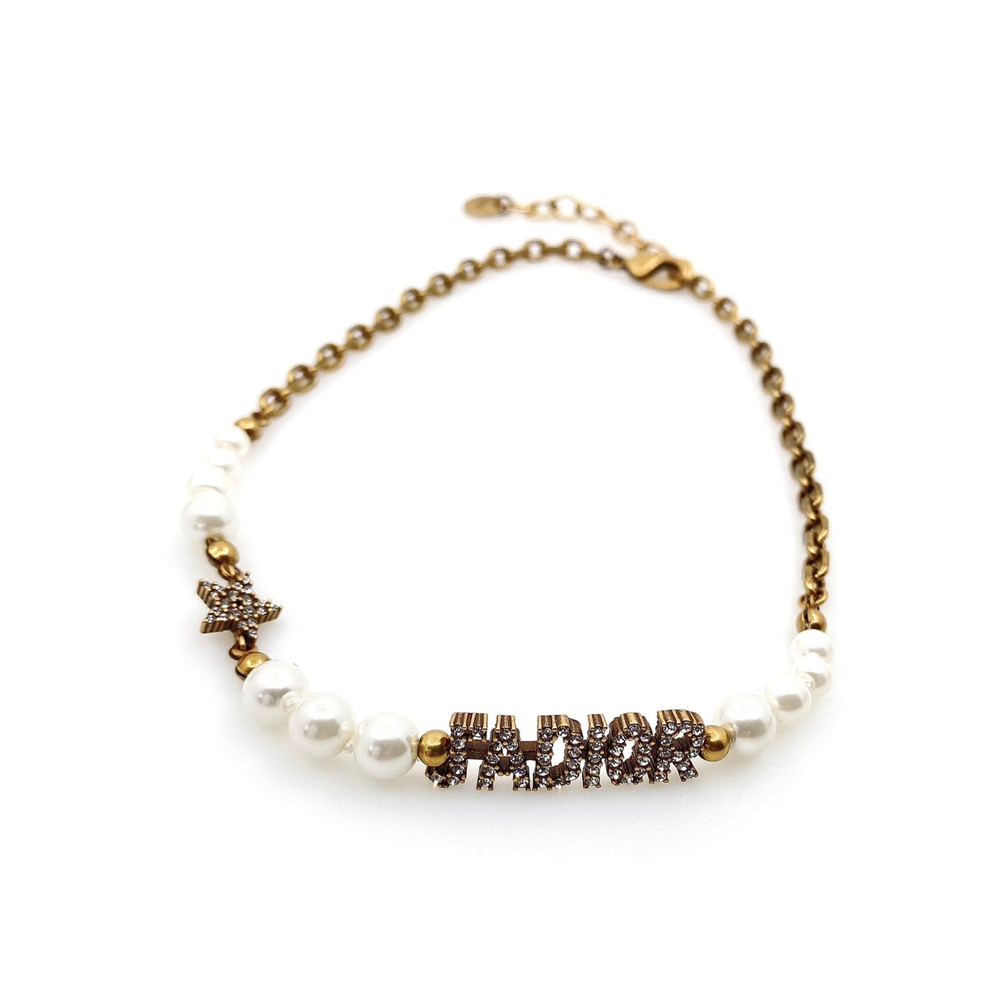 18K Gold Dior Pearl & Crystal J'Adior Bracelet