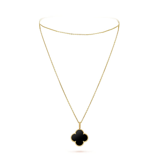 18K Van Cleef & Arpels Magic Alhambra One Motifs Black Necklace