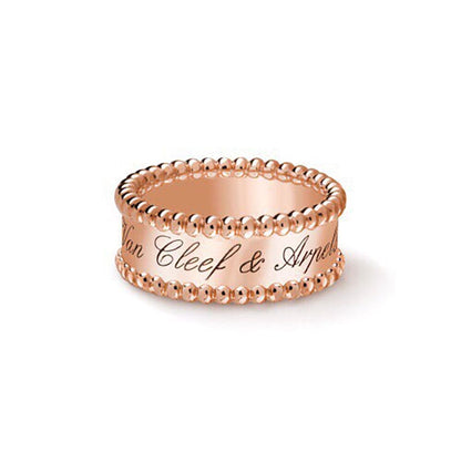 18K Van Cleef & Arpels Perlée Signature Ring