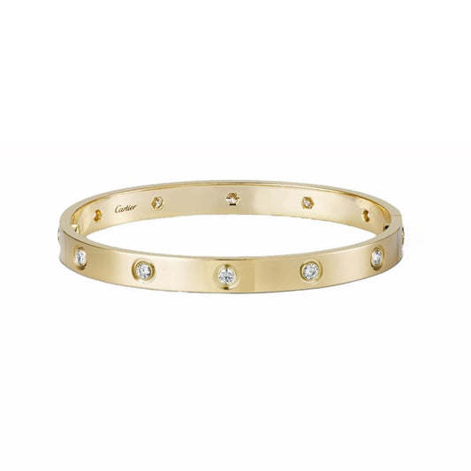 18K Yellow Gold Cartier Ten Diamonds Love Bracelet
