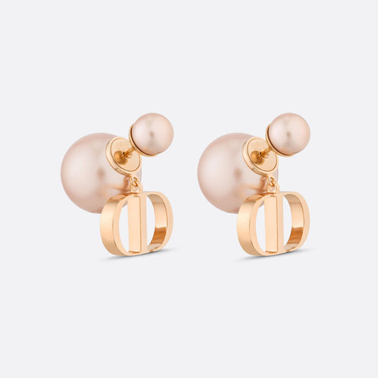 18k Gold Dior Tribales Pink Pearl Earrings