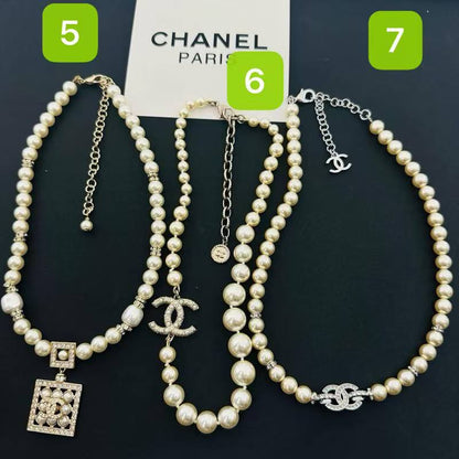 18K CC Pearl Choker Necklace Collection One