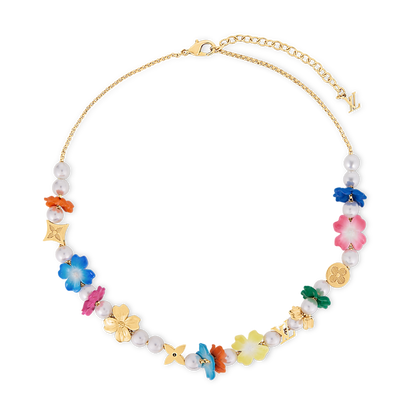 18K Louis Surfin' Flower Necklace
