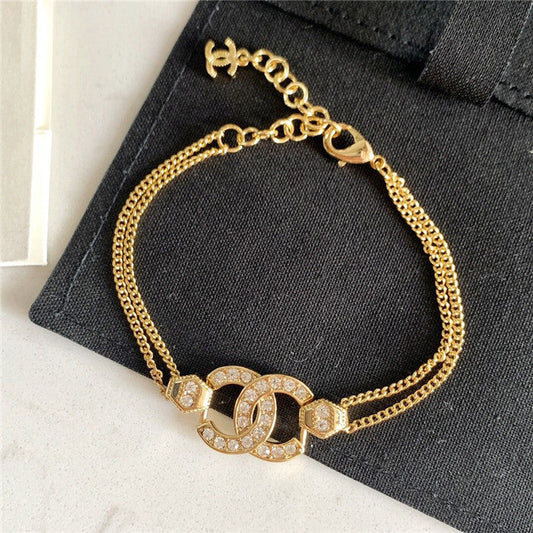 18K CHANEL CC Crystals Bracelet