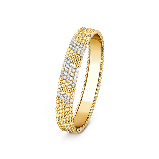18K Perlée 5 Rows Diamond Bracelet