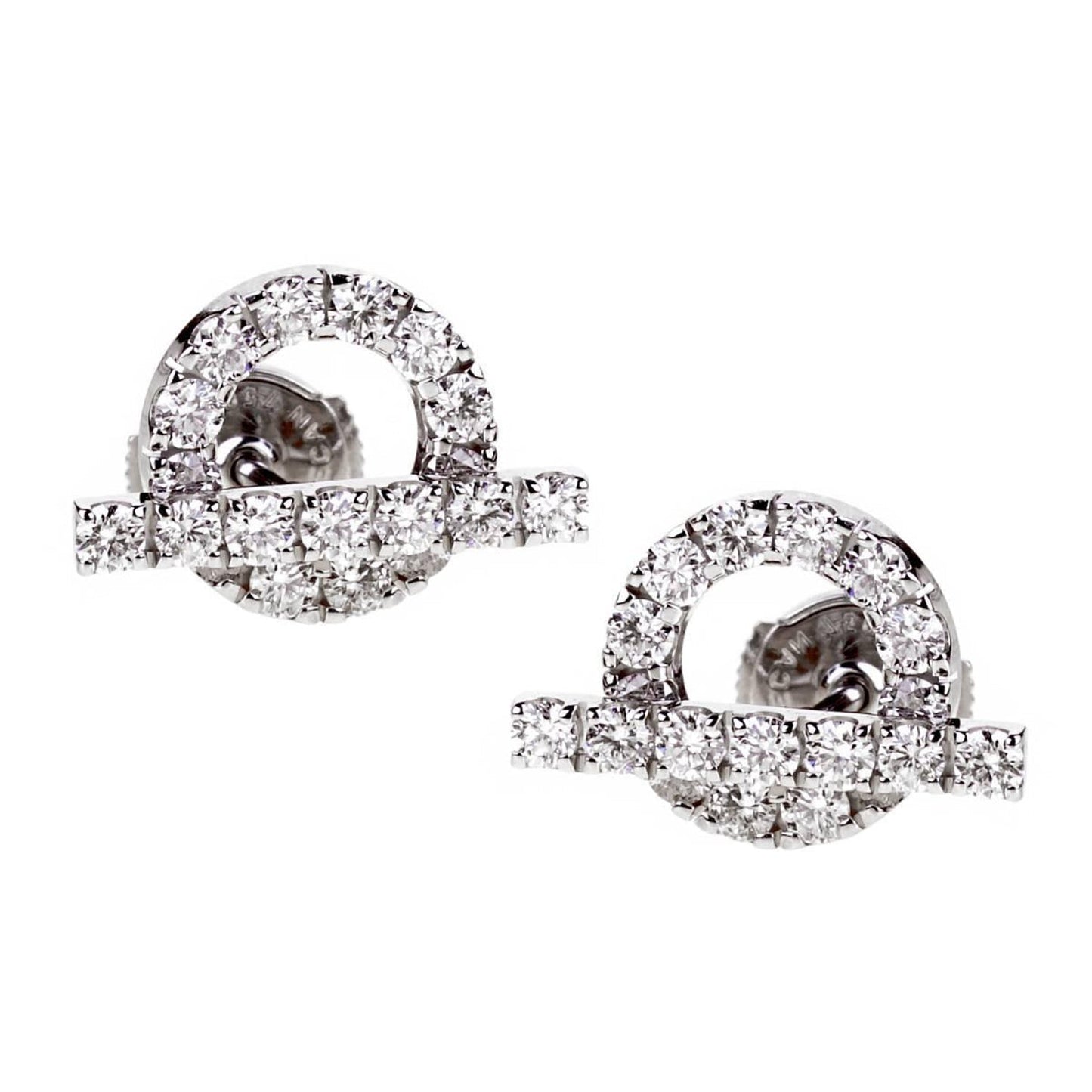 18K Finesse Diamond Stud H Earrings