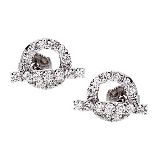 Boucles d'oreilles H en diamant Finesse 18 carats