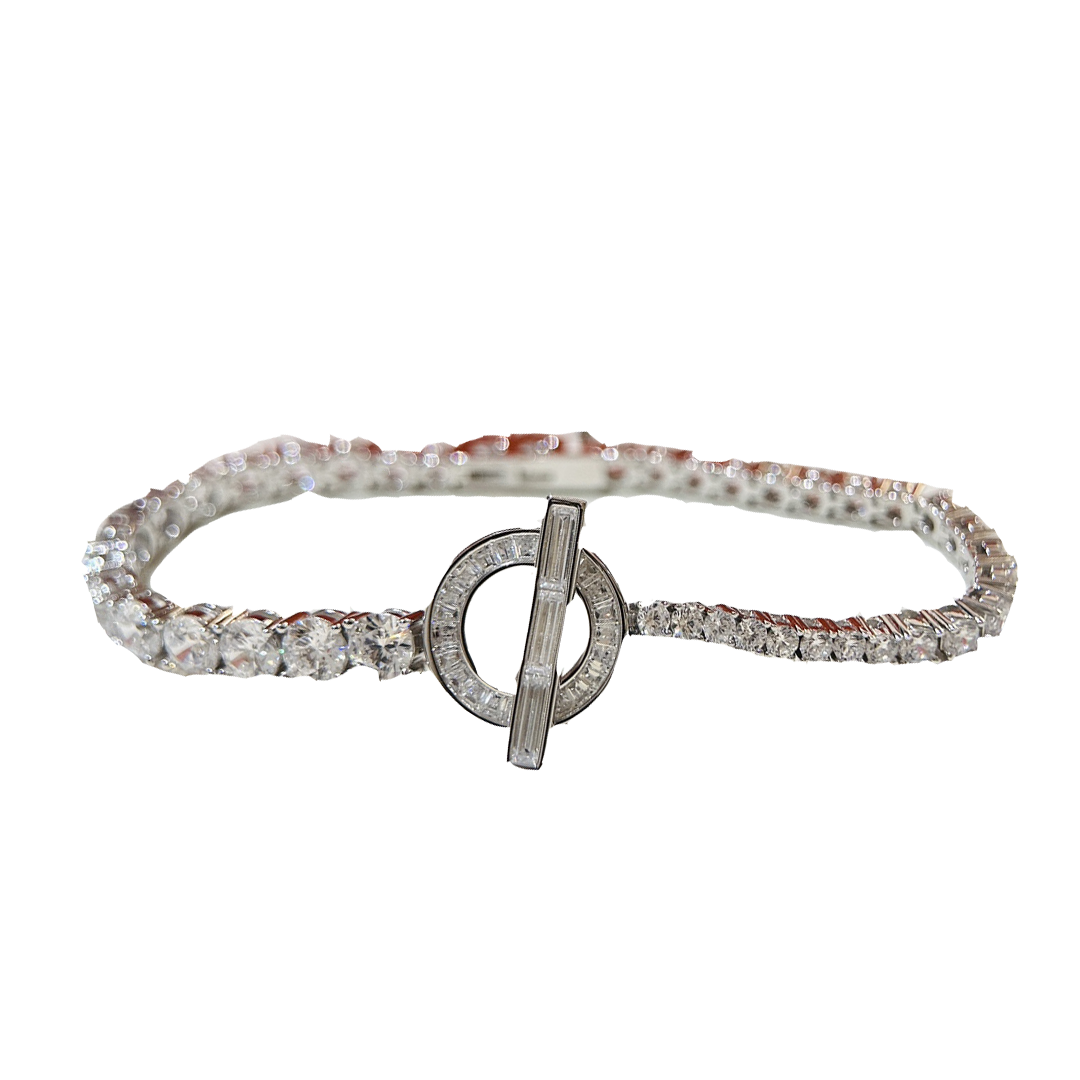 18K Hermes Finesse Link Diamond Bracelet