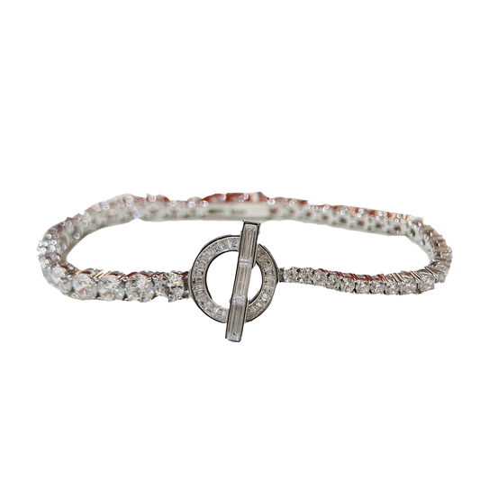 18K Hermes Finesse Link Diamond Bracelet