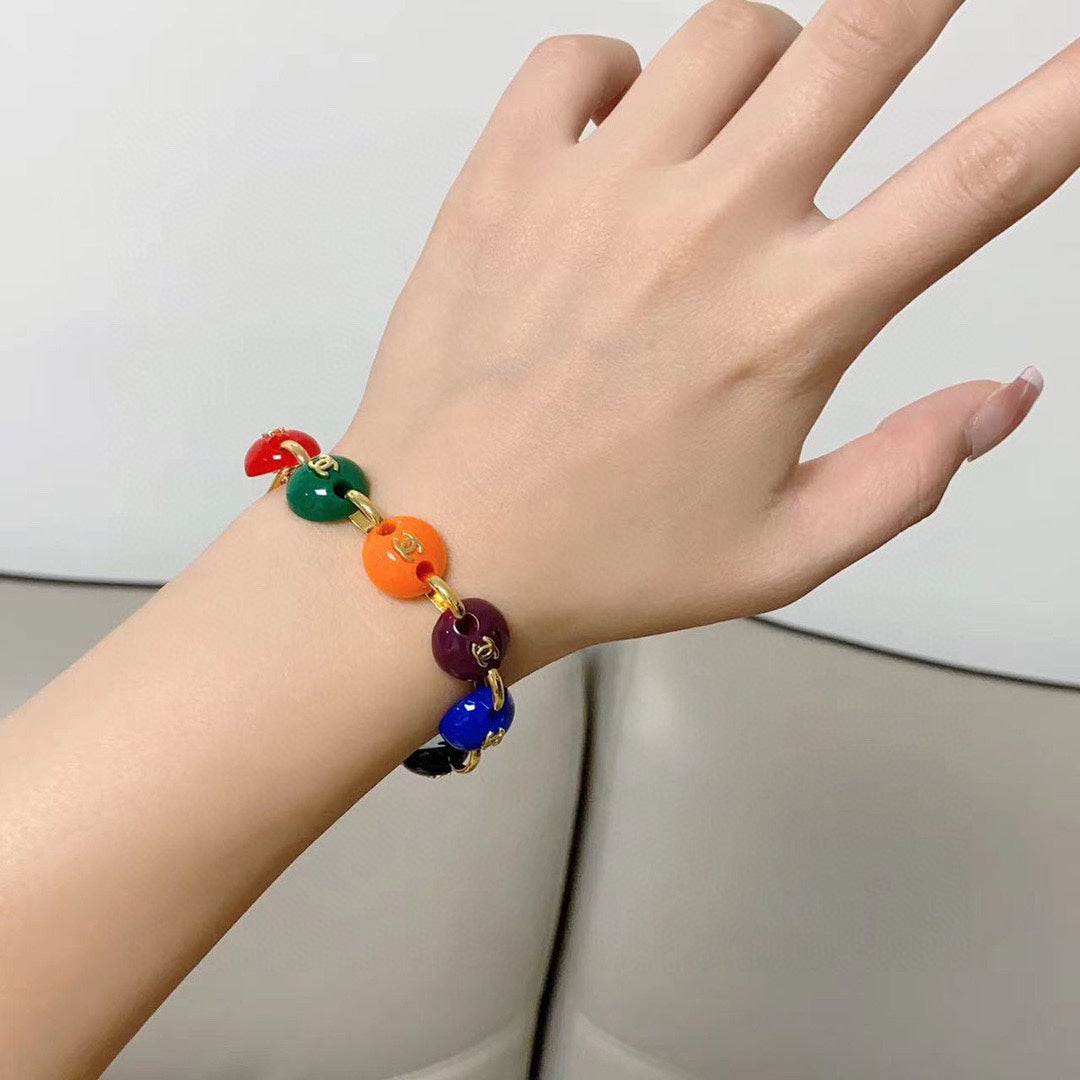 18K CC Color Beads Bracelet