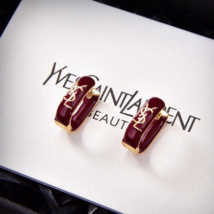 18K YSL Red Earrings