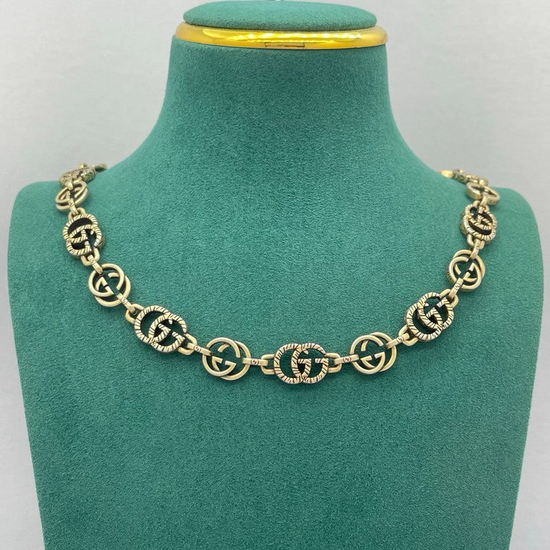GG Interlocking G Twist Gold Necklace