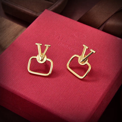 18K Vlogo Earrings