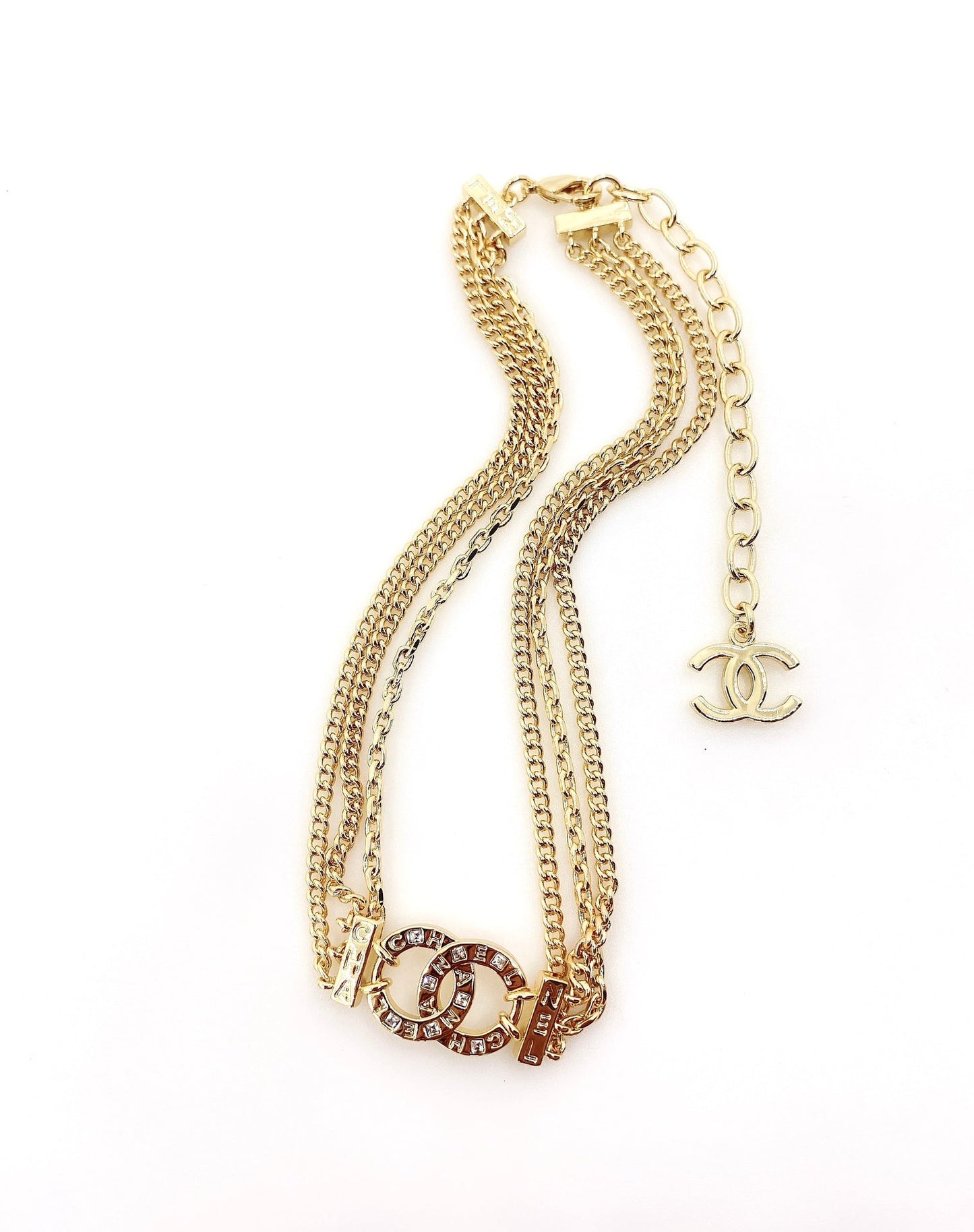 18K CC Chain Choker Necklace