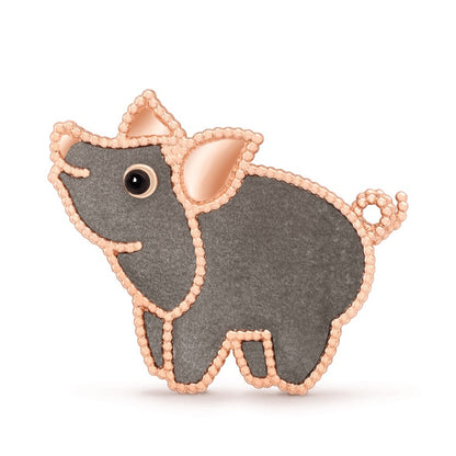 18K Van Cleef & Arpels Lucky Animals Pig Clip Brooch