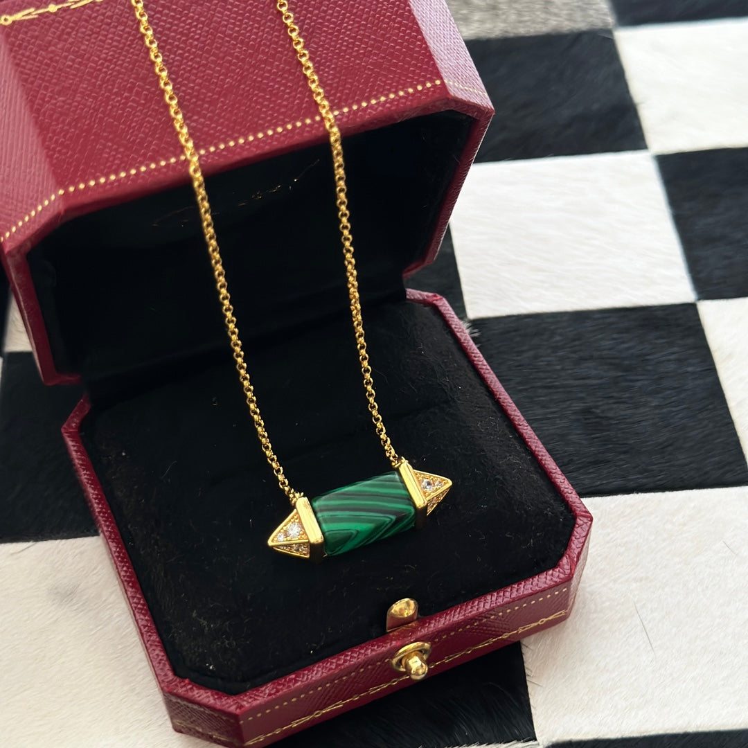 18K Les Berlingots De Malachite Necklace