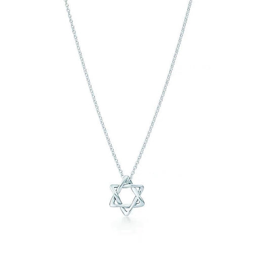 18K Tiff Star of David Pendant Necklace