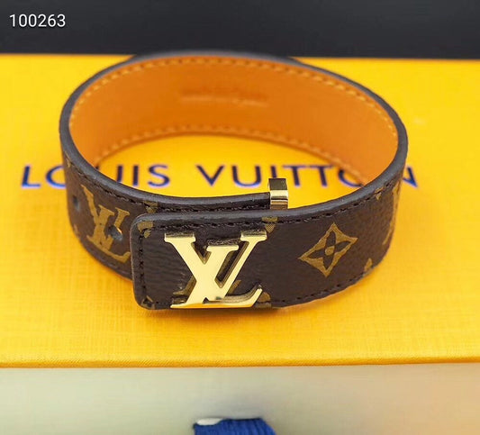 18K Louis Leather Bracelet