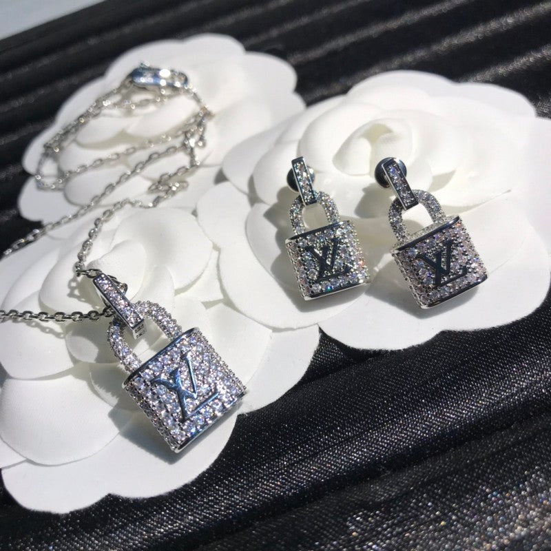 Louis Diamond Lock Earrings