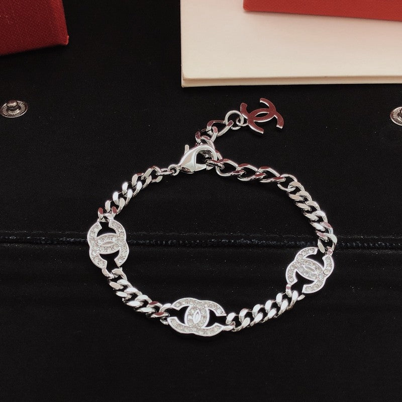 CC Diamond White Gold Bracelet