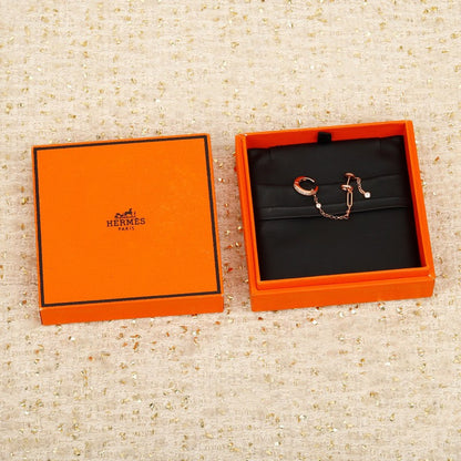 18K Chaine D'Ancre Rose Gold Diamond Earrings
