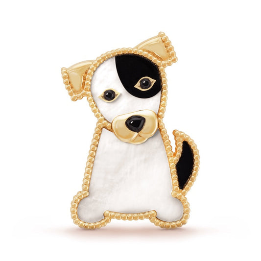 18K Van Cleef & Arpels Lucky Animals Dog Clip Brooch