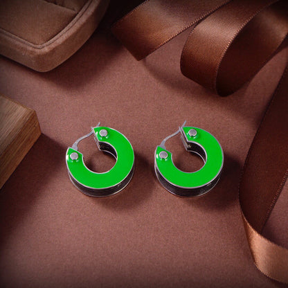 18K BV Green Earrings