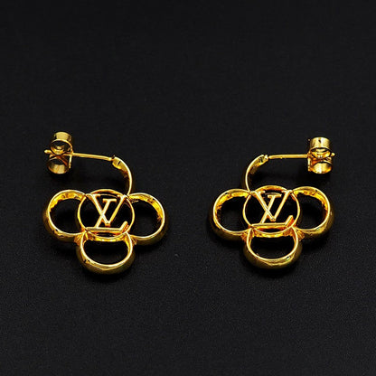 18K Louis Hollow Gold Earrings