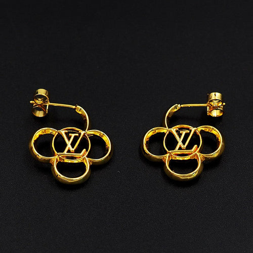 18K Louis Hollow Gold Earrings
