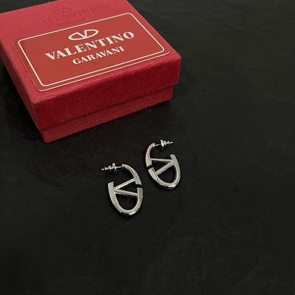 18K Vlogo Gold Earrings