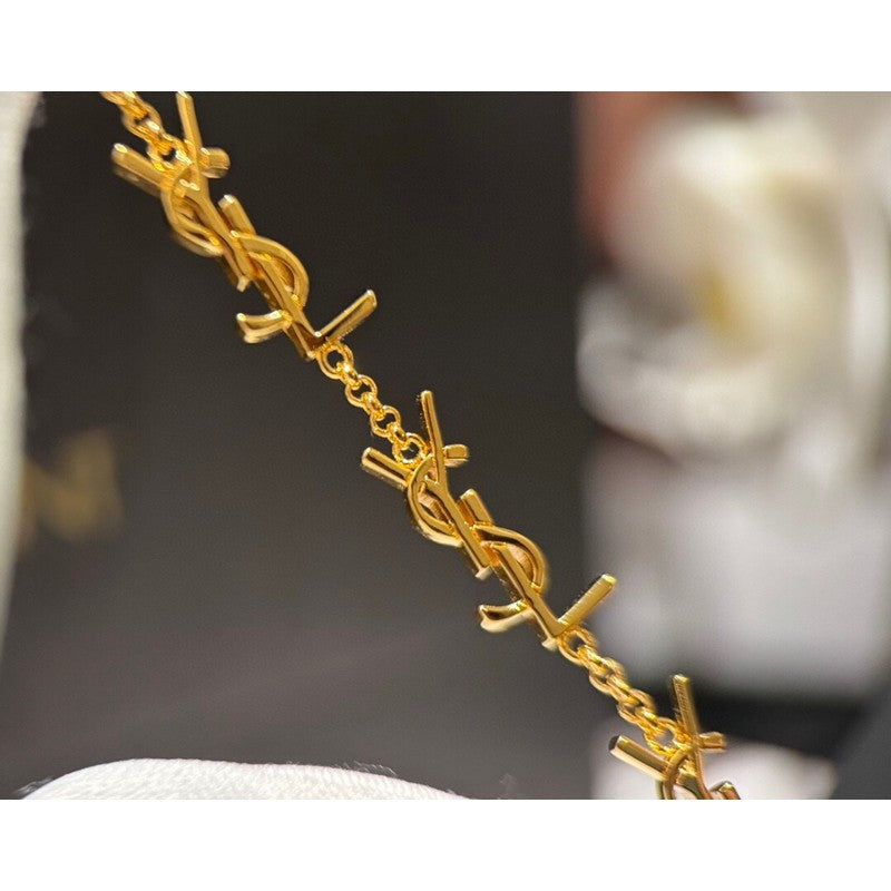 Saint Logo Gold Chain Necklace