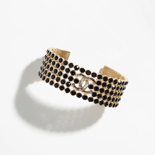 18K CHANEL Black Cuff Bracelet