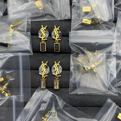 18K Saint Monogram Earrings