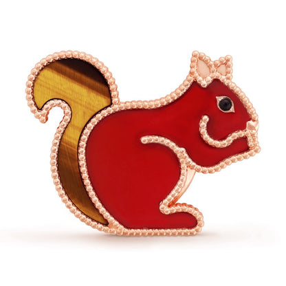 18K Van Cleef & Arpels Lucky Animals Squirrel Clip Brooch