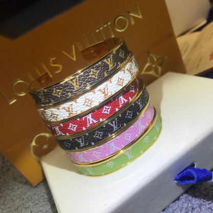 18K Louis Nanogram Color Cuff Bracelet