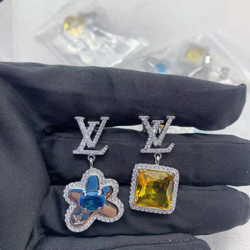 18K Louis Crystal Earrings