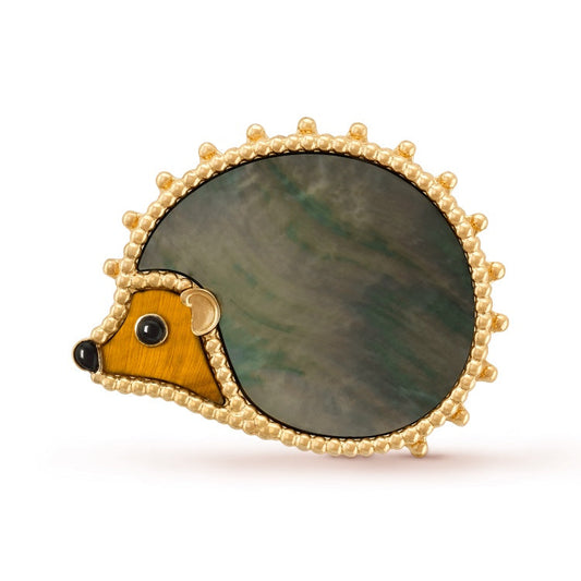 18K Van Cleef & Arpels Lucky Animals Hedgehog Clip Brooch